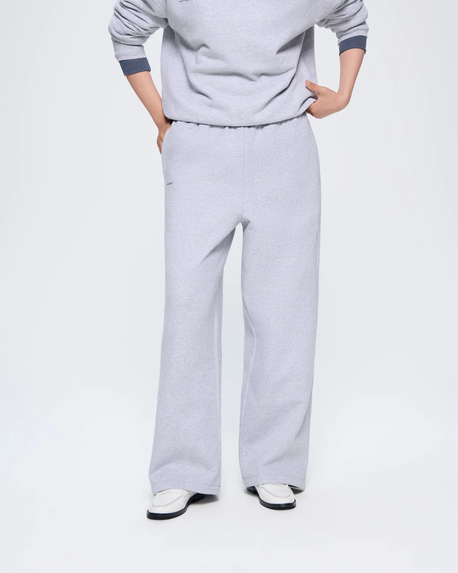 Womens 365 Midweight Straight Leg Track Pants—grey marl sold by Pangaia product image thumbnail 3