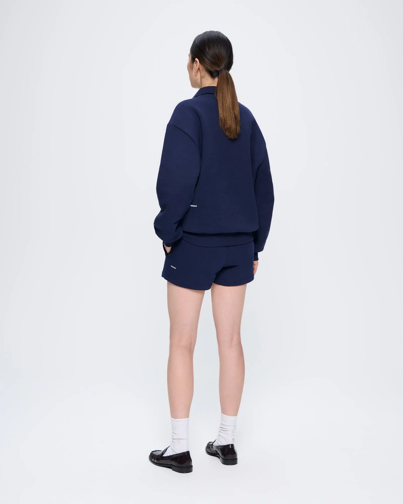 Womens DNA Heavyweight Polo Sweatshirt—navy sold by Pangaia product image thumbnail 5