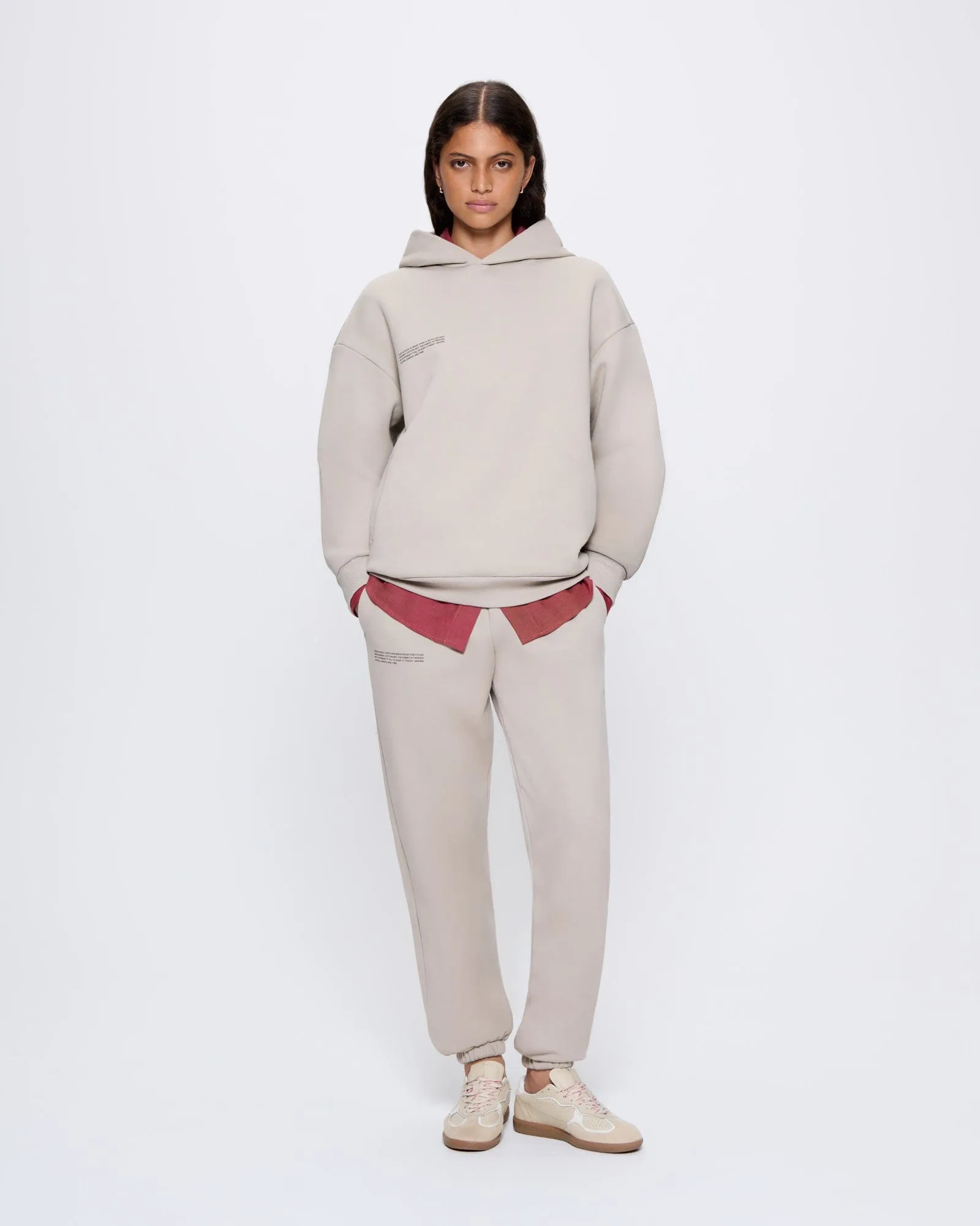 Womens 365 Heavyweight Track Pants—stone sold by Pangaia