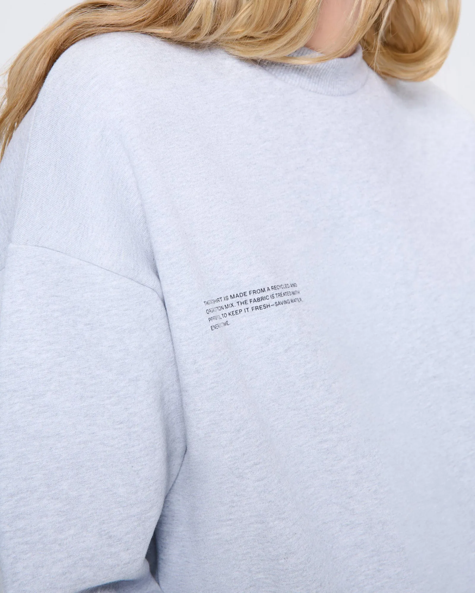 Womens 365 Heavyweight Sweatshirt—grey marl sold by Pangaia product image thumbnail 4