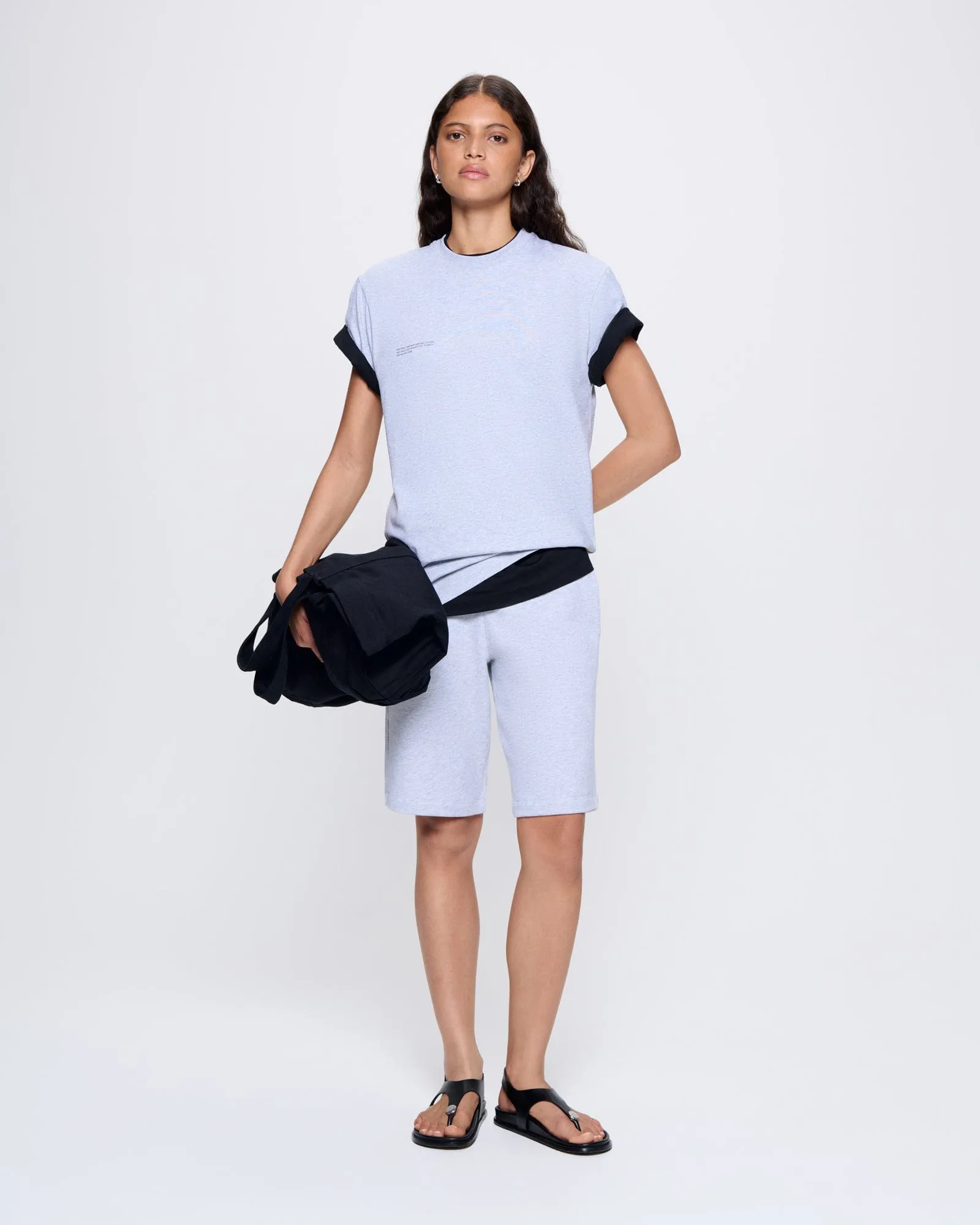 Womens 365 Midweight T-shirt—grey marl sold by Pangaia product image thumbnail 3