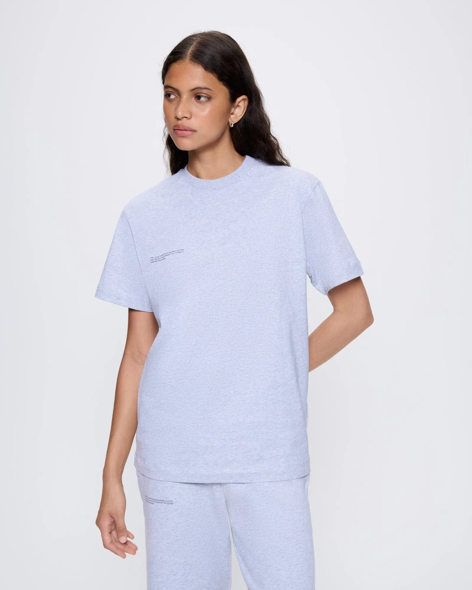 Womens 365 Midweight T-shirt—grey marl sold by Pangaia