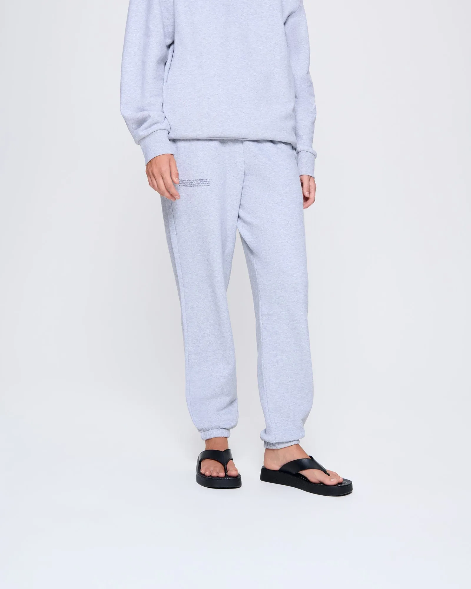 Womens 365 Midweight Track Pants—grey marl sold by Pangaia product image thumbnail 3