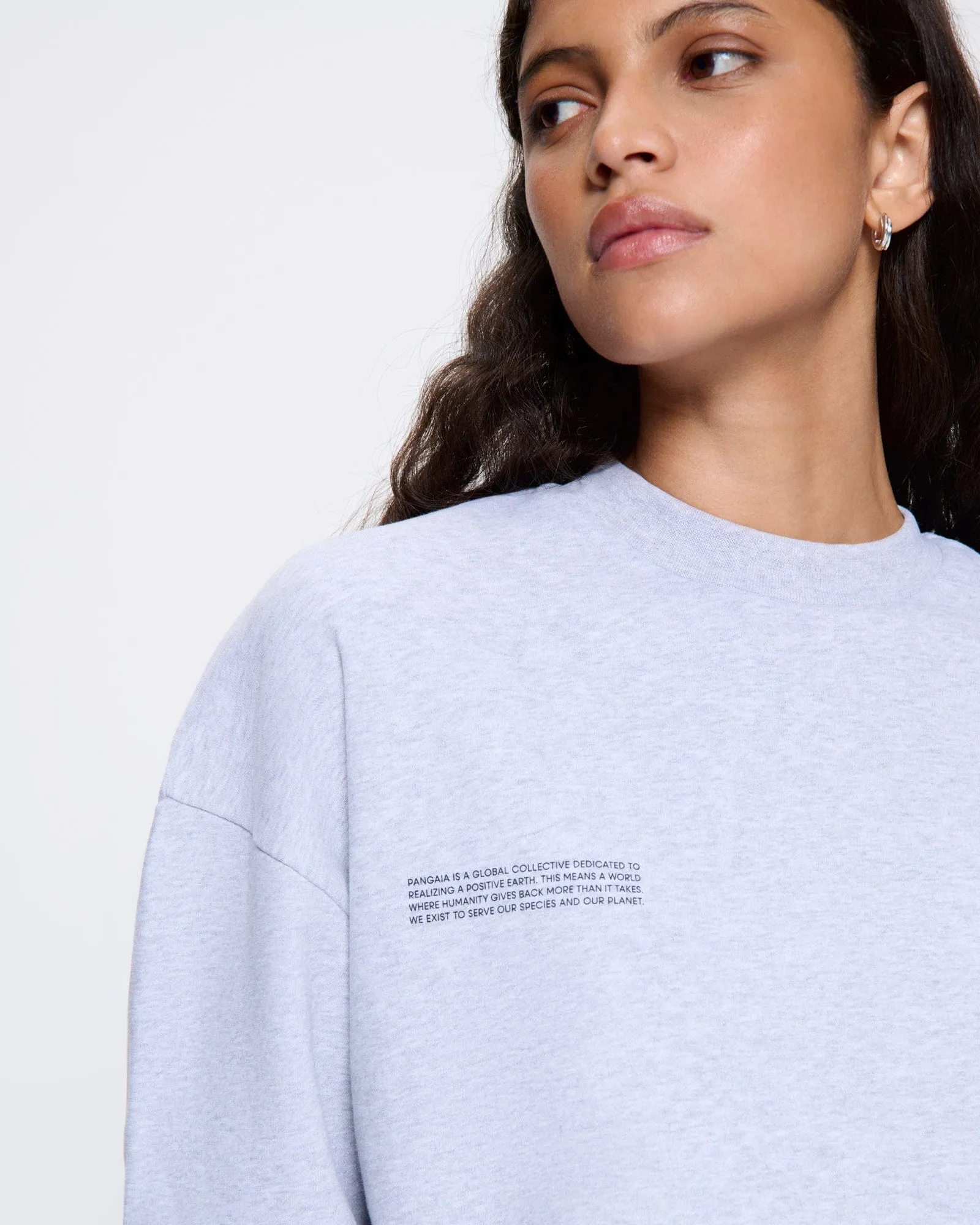 Womens 365 Midweight Sweatshirt—grey marl sold by Pangaia product image thumbnail 4