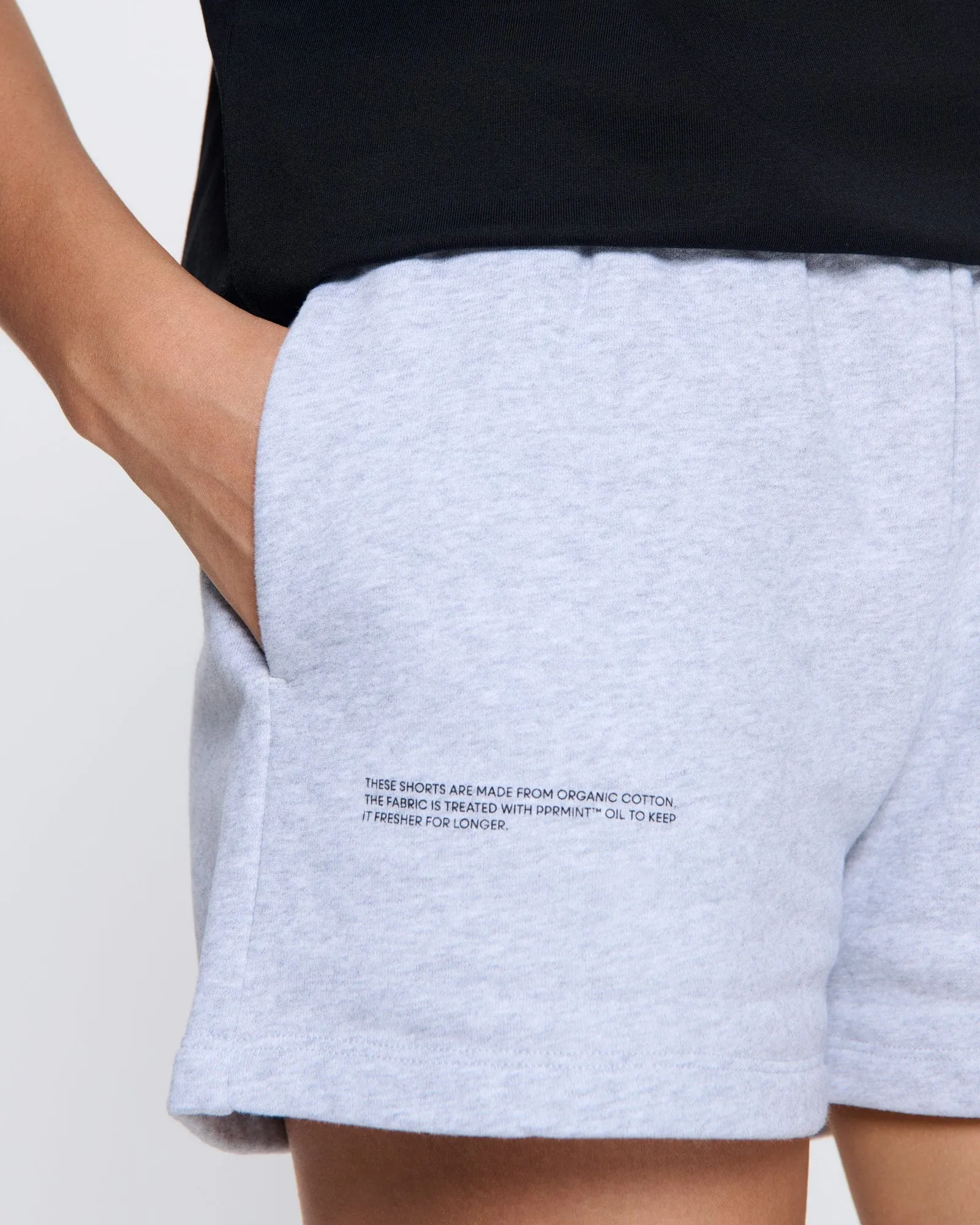 Womens 365 Midweight Shorts—grey marl sold by Pangaia product image thumbnail 4