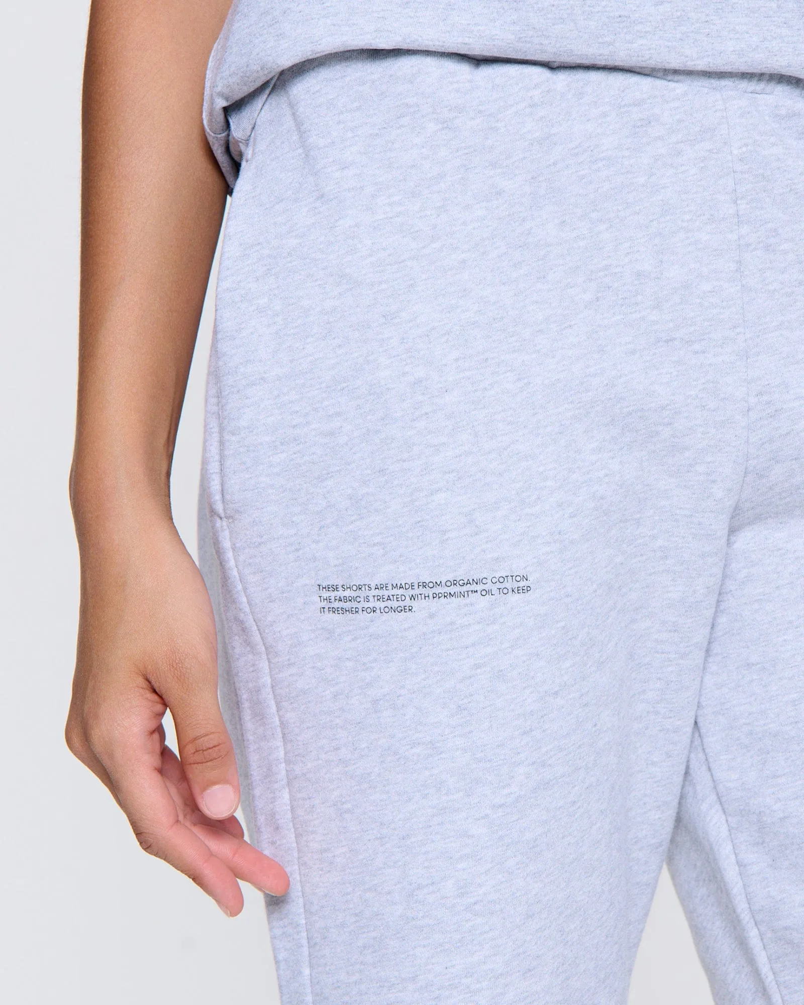 Womens 365 Midweight Long Shorts—grey marl sold by Pangaia product image thumbnail 4