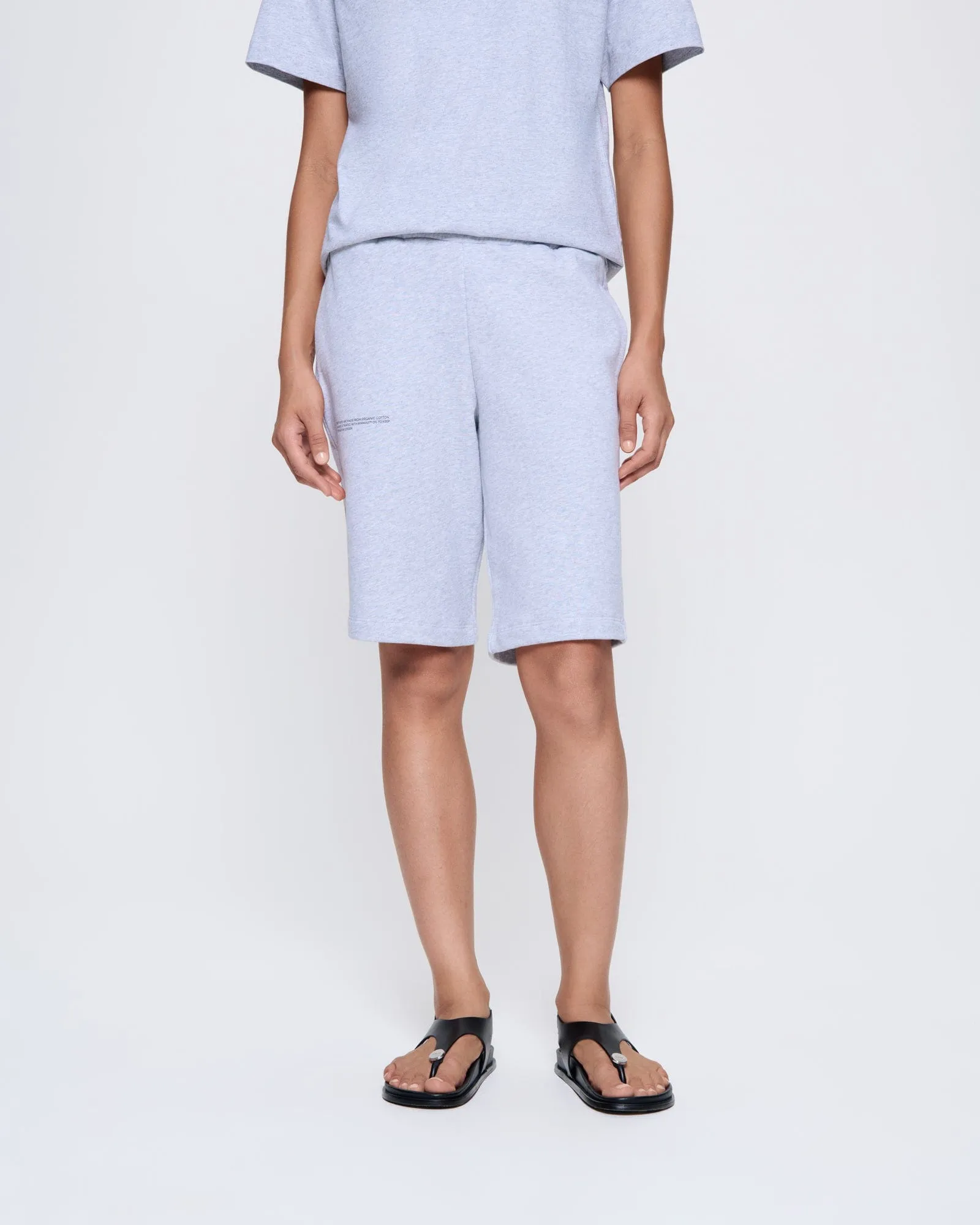 Womens 365 Midweight Long Shorts—grey marl sold by Pangaia product image thumbnail 3
