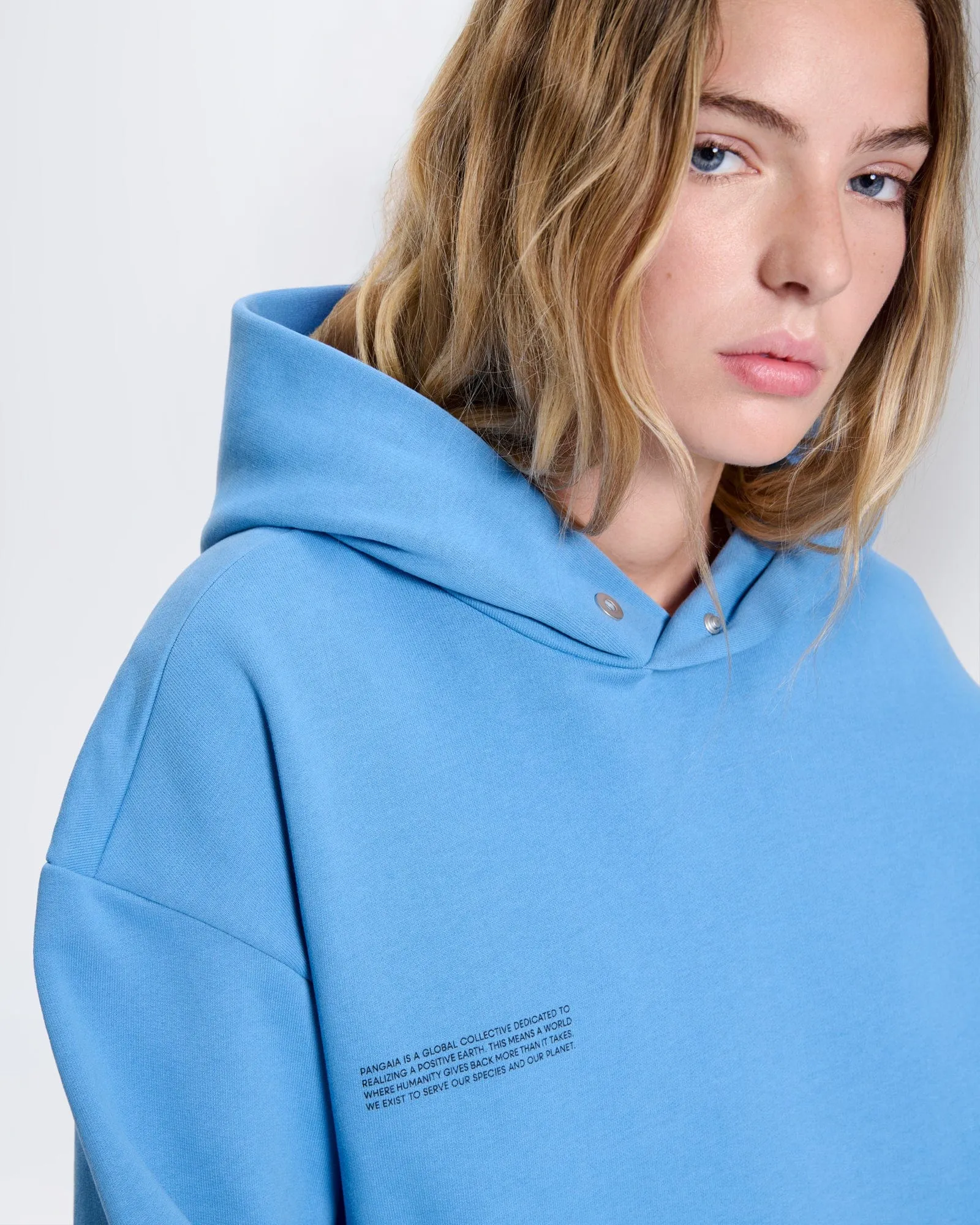 Archive Womens DNA Hoodie—summit blue sold by Pangaia product image thumbnail 4
