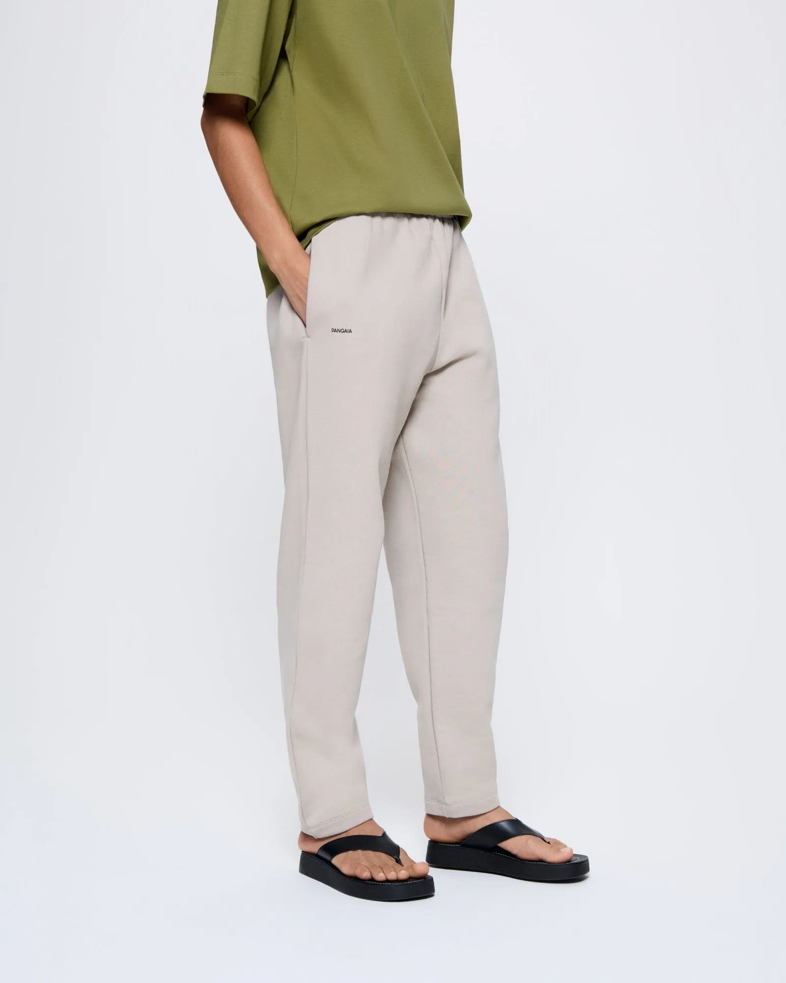 Womens DNA Barrel-Leg Track Pants—stone sold by Pangaia product image thumbnail 3