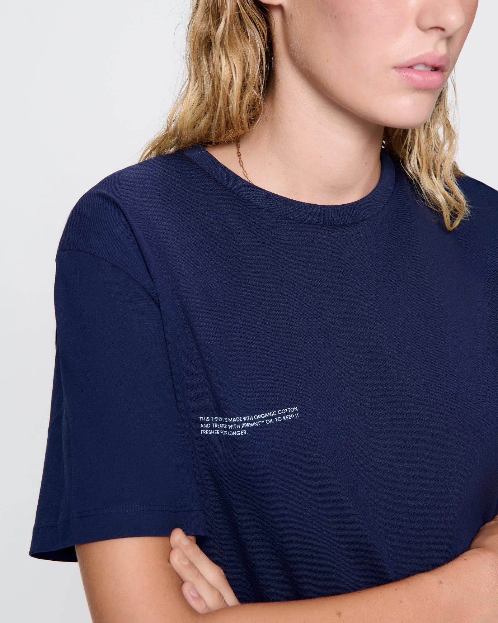 Womens 365 Midweight T-shirt—Navy sold by Pangaia product image thumbnail 4