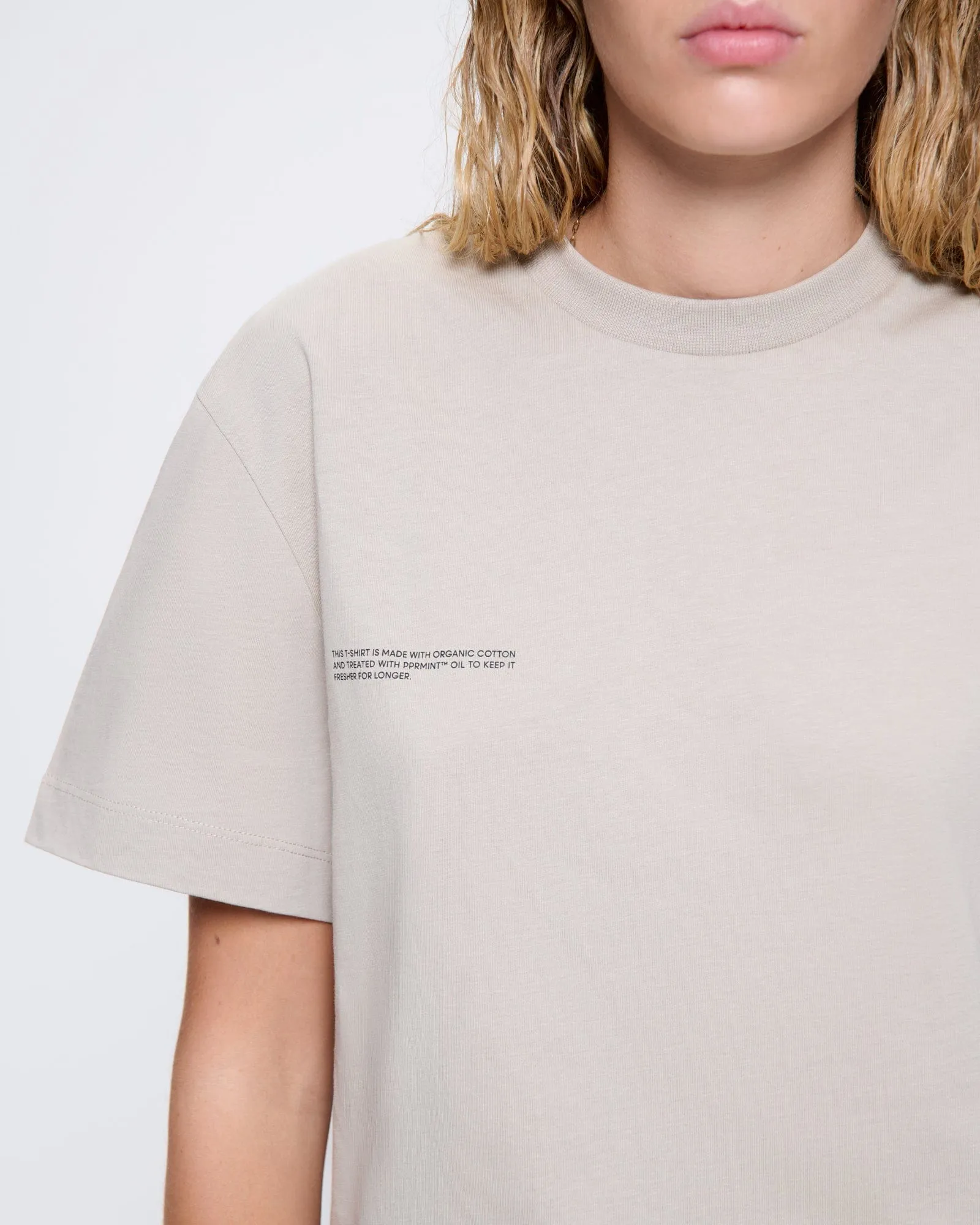 Womens 365 Midweight T-shirt—Stone sold by Pangaia product image thumbnail 4