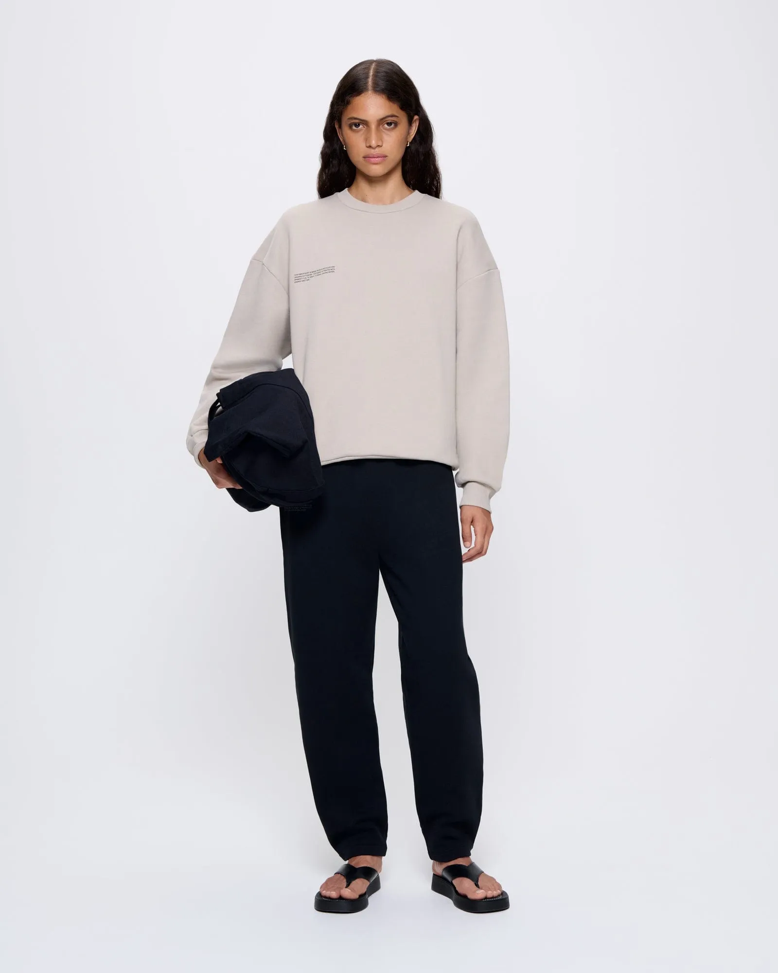 Womens 365 Heavyweight Sweatshirt—stone sold by Pangaia product image thumbnail 3