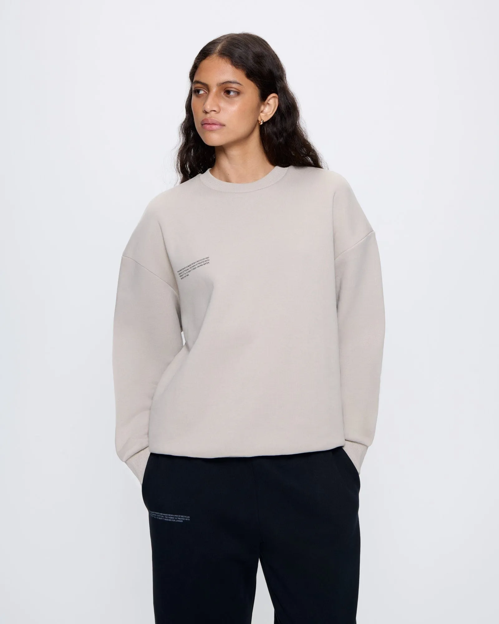 Womens 365 Heavyweight Sweatshirt—stone sold by Pangaia