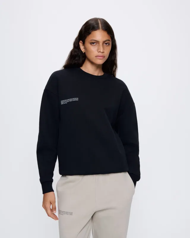 Womens 365 Heavyweight Sweatshirt—black sold by Pangaia
