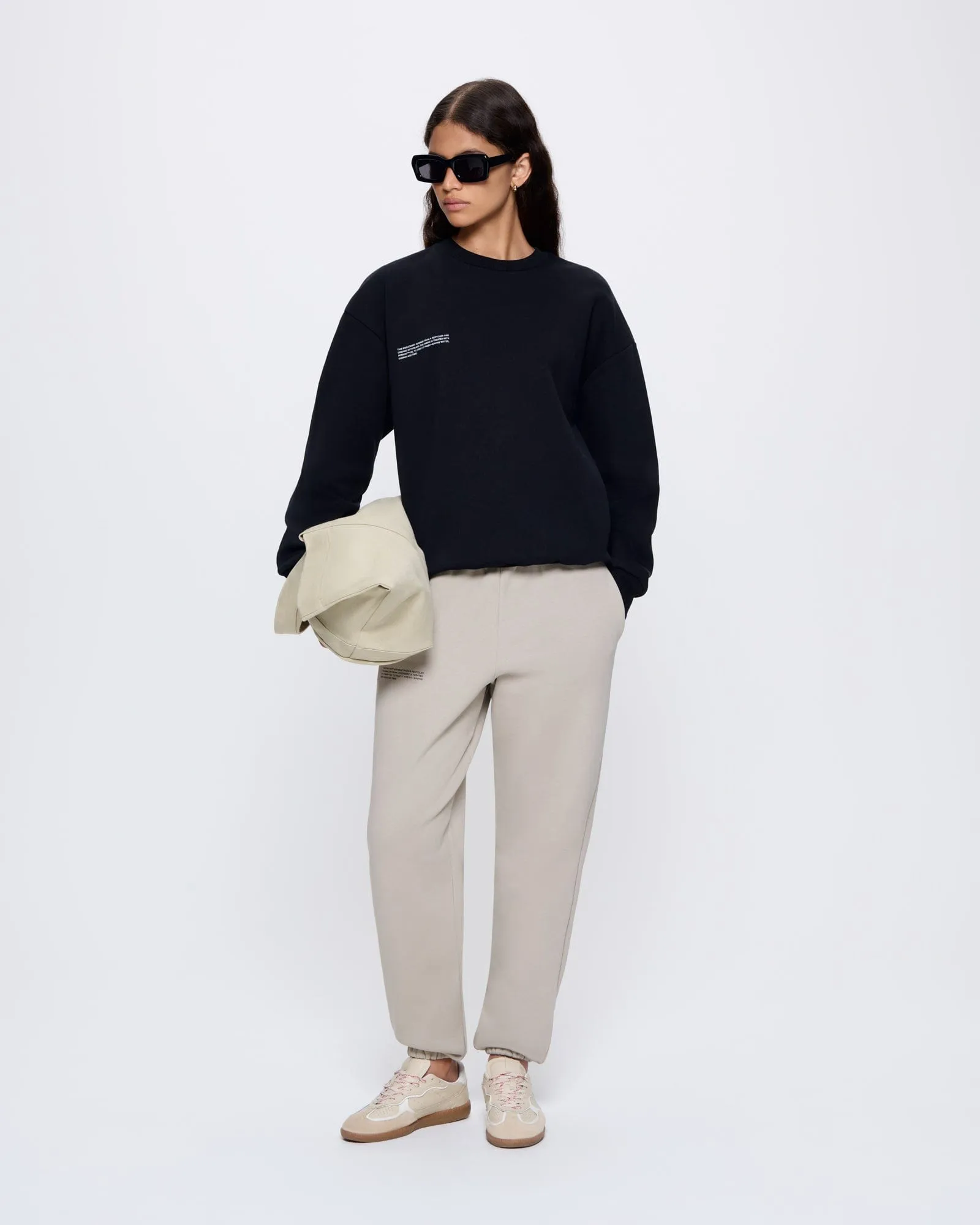 Womens 365 Heavyweight Sweatshirt—black sold by Pangaia product image thumbnail 3