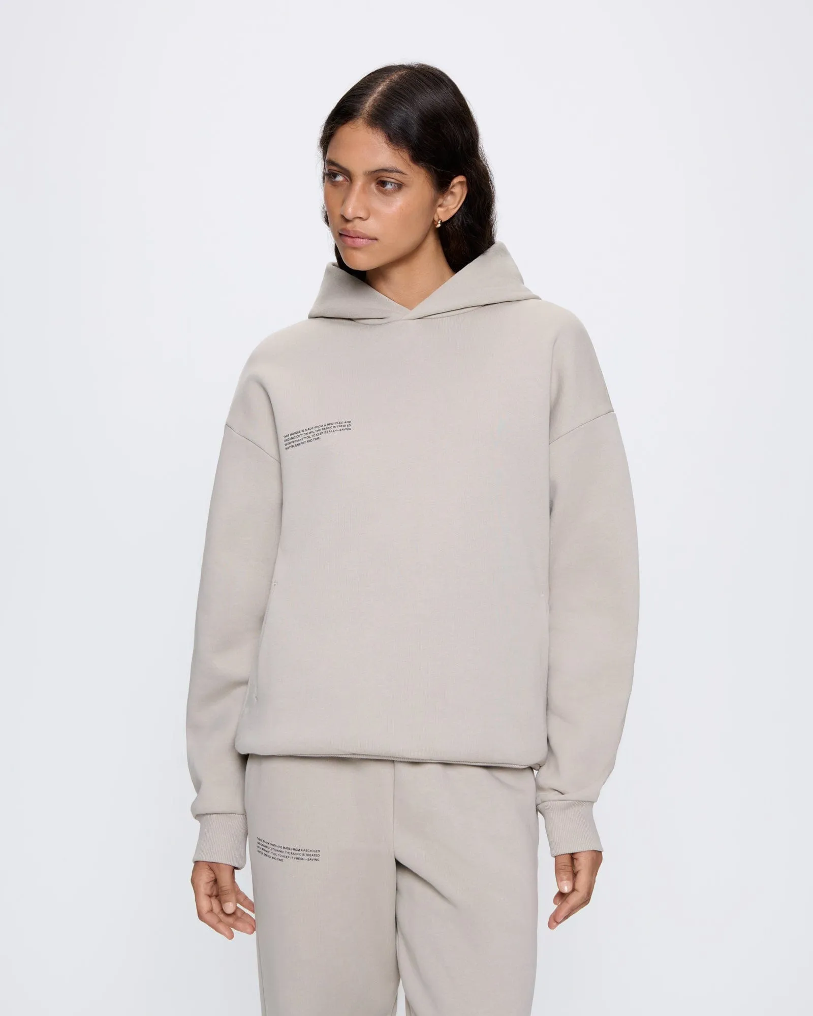 Womens 365 Heavyweight Hoodie—stone sold by Pangaia