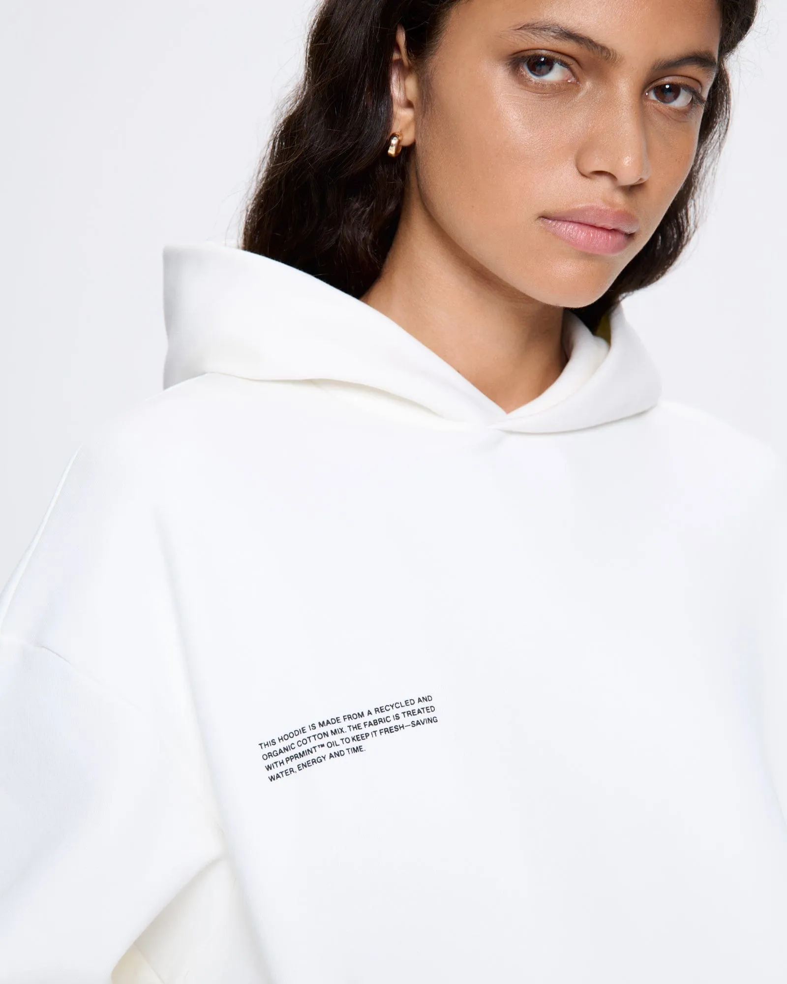 Womens 365 Heavyweight Hoodie—off-white sold by Pangaia product image thumbnail 4