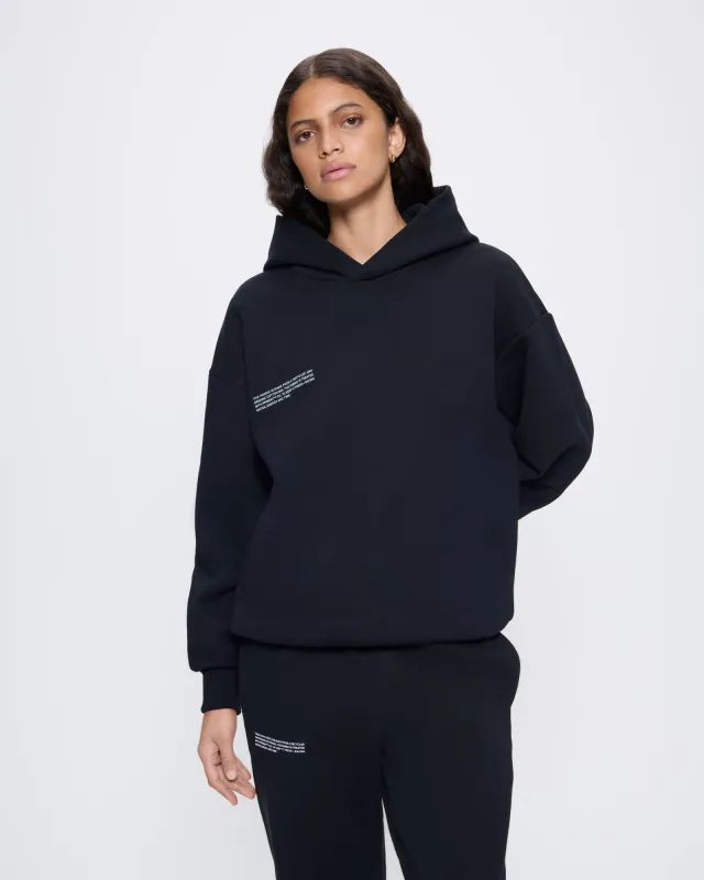 Womens 365 Heavyweight Hoodie—black sold by Pangaia