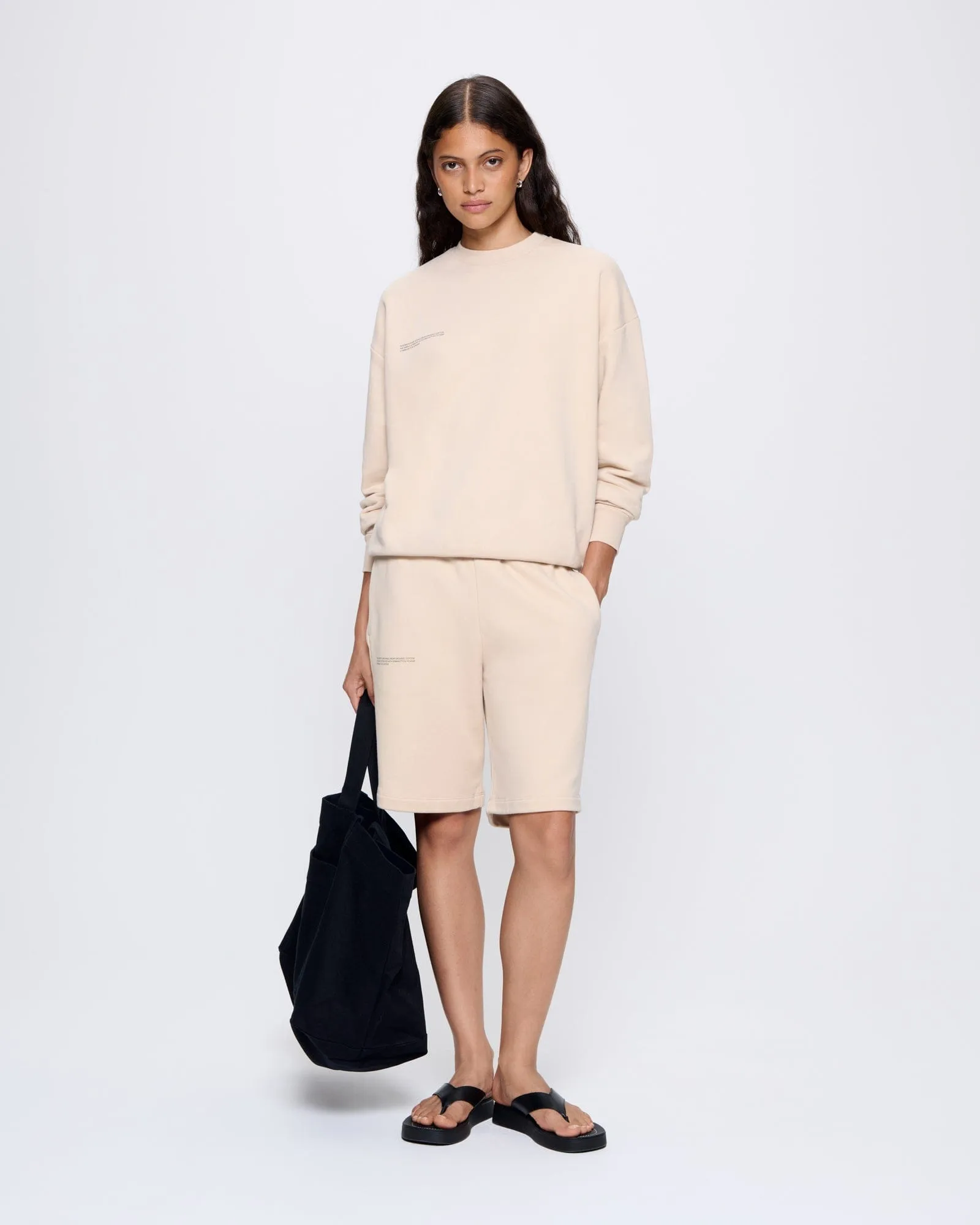 Womens 365 Midweight Sweatshirt—sand sold by Pangaia product image thumbnail 3