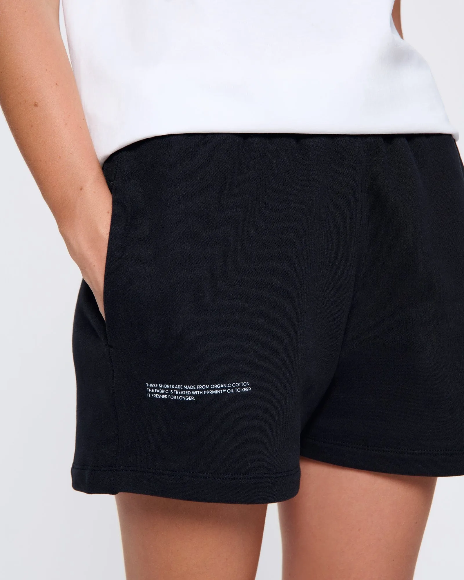 Womens 365 Midweight Shorts—black sold by Pangaia product image thumbnail 4