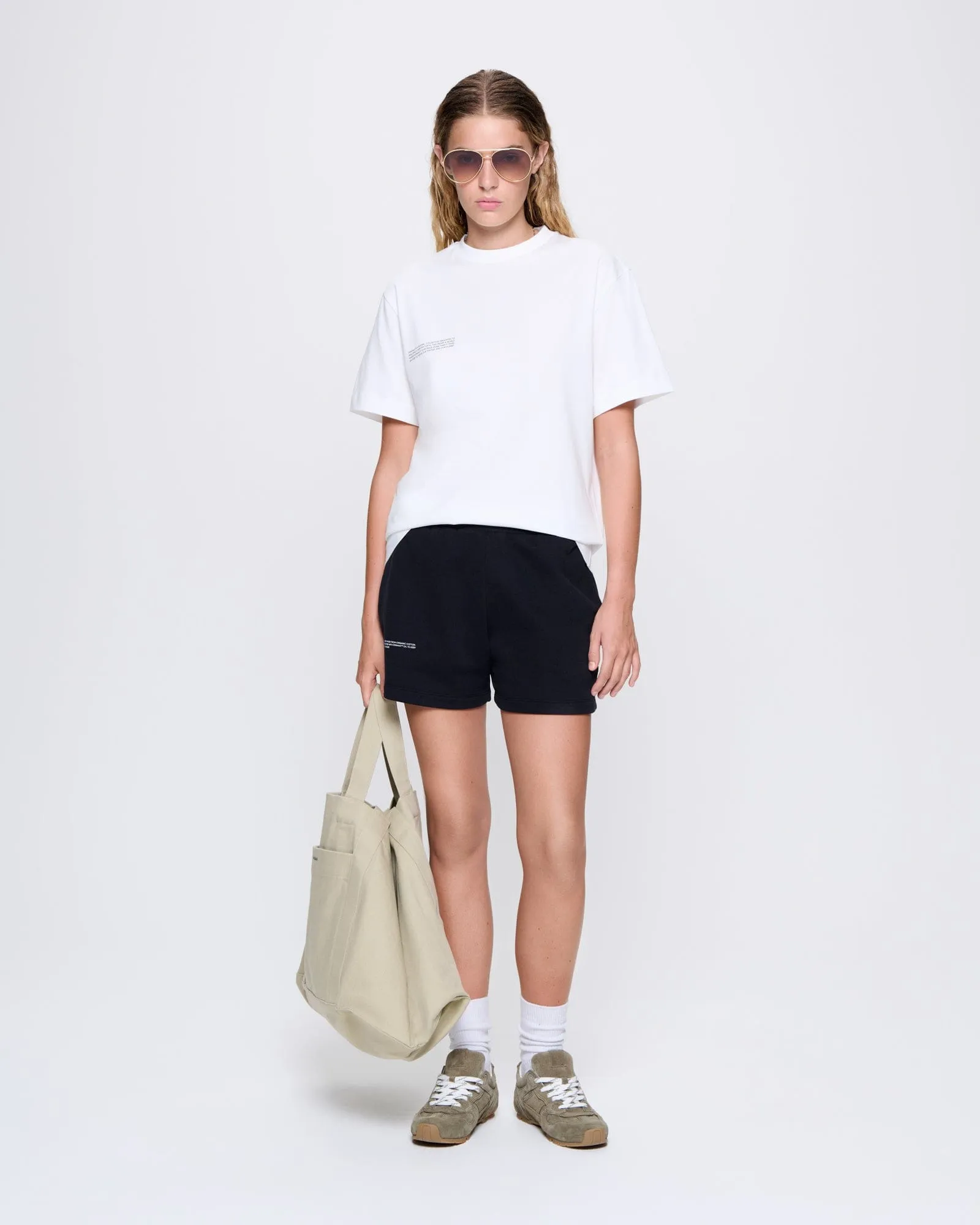 Womens 365 Midweight Shorts—black sold by Pangaia