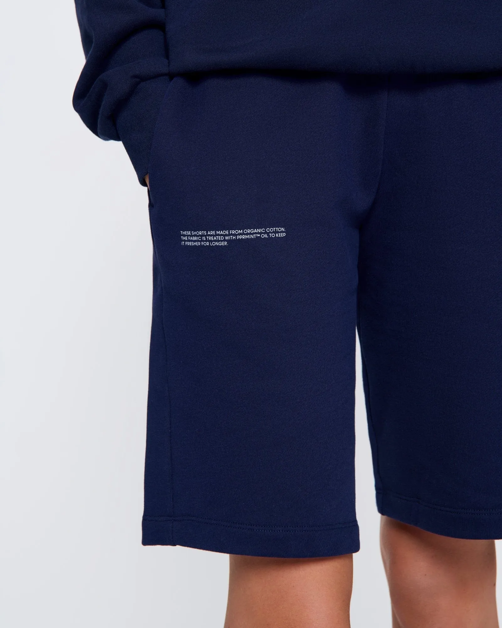 Womens 365 Midweight Long Shorts—navy sold by Pangaia product image thumbnail 3