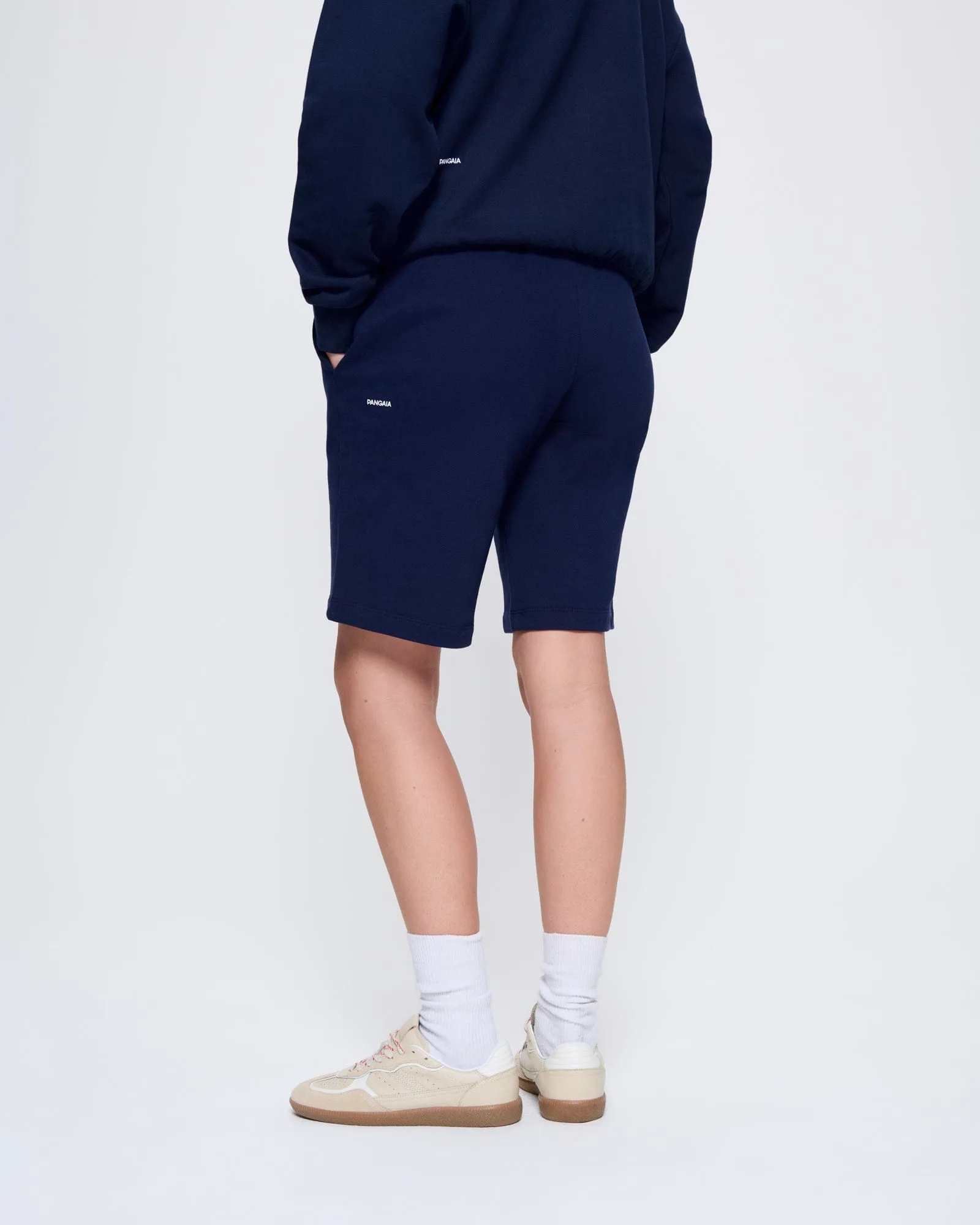Womens 365 Midweight Long Shorts—navy sold by Pangaia product image thumbnail 4