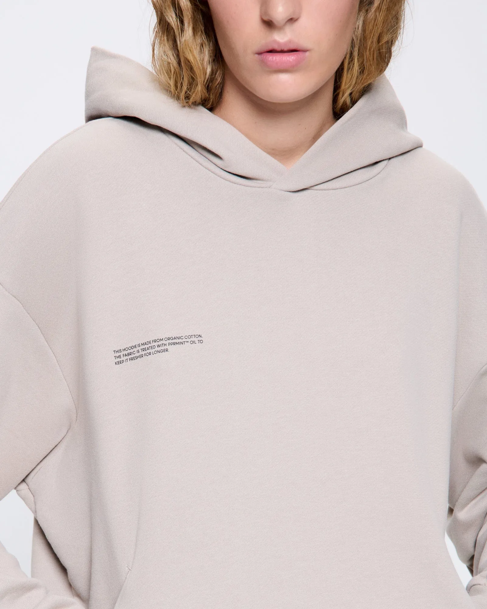 Womens 365 Midweight Hoodie—stone sold by Pangaia product image thumbnail 5