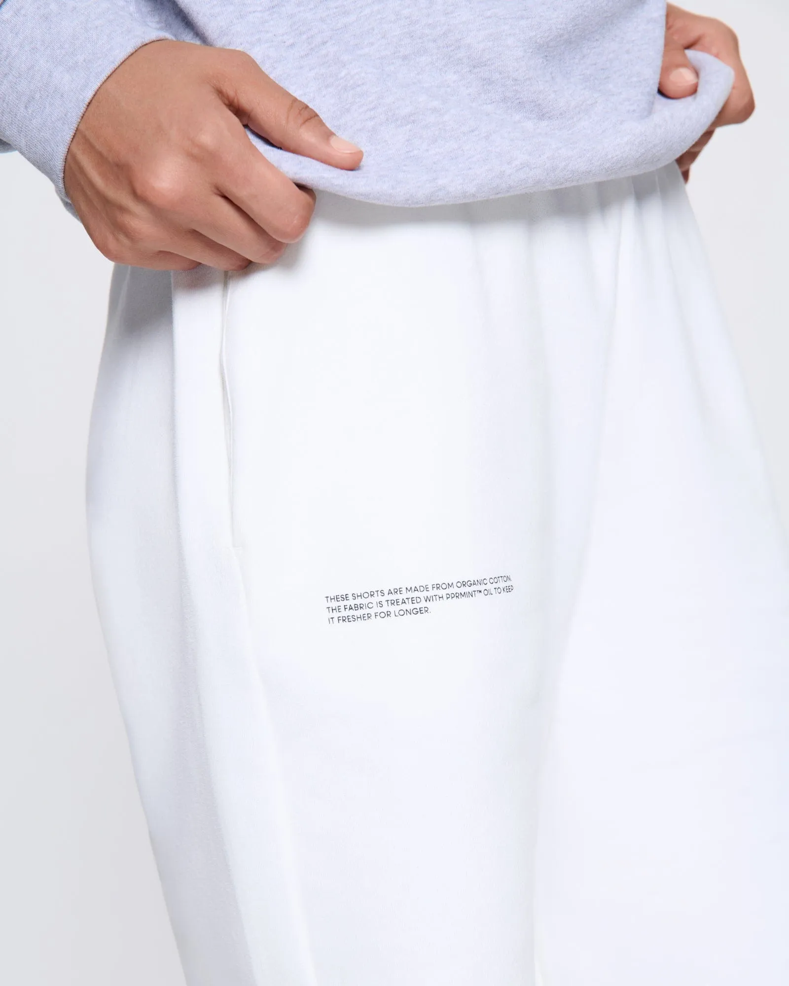 Womens 365 Midweight Long Shorts—off-white sold by Pangaia product image thumbnail 4
