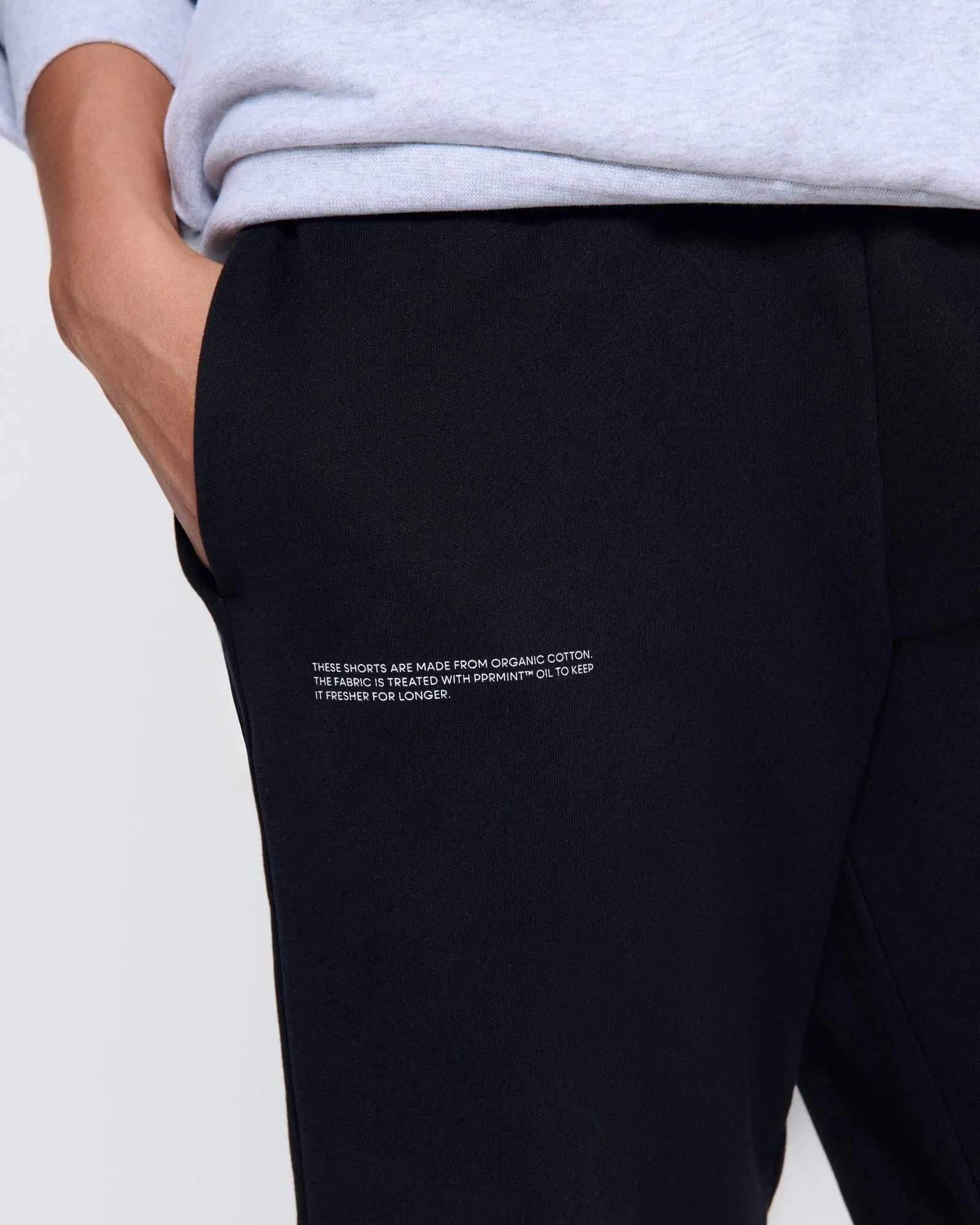 Womens 365 Midweight Long Shorts—black sold by Pangaia product image thumbnail 4