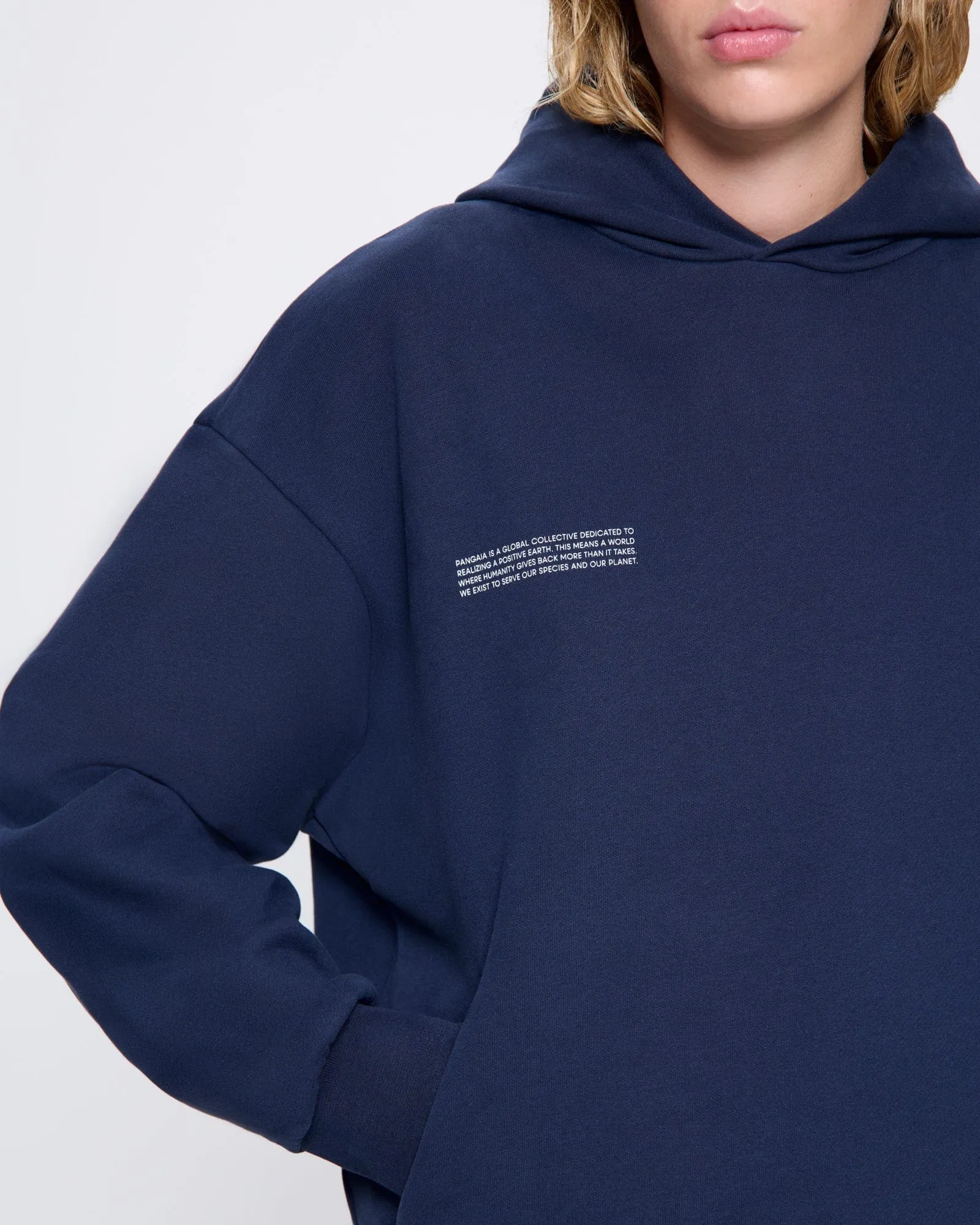 Womens 365 Midweight Hoodie—navy sold by Pangaia product image thumbnail 4