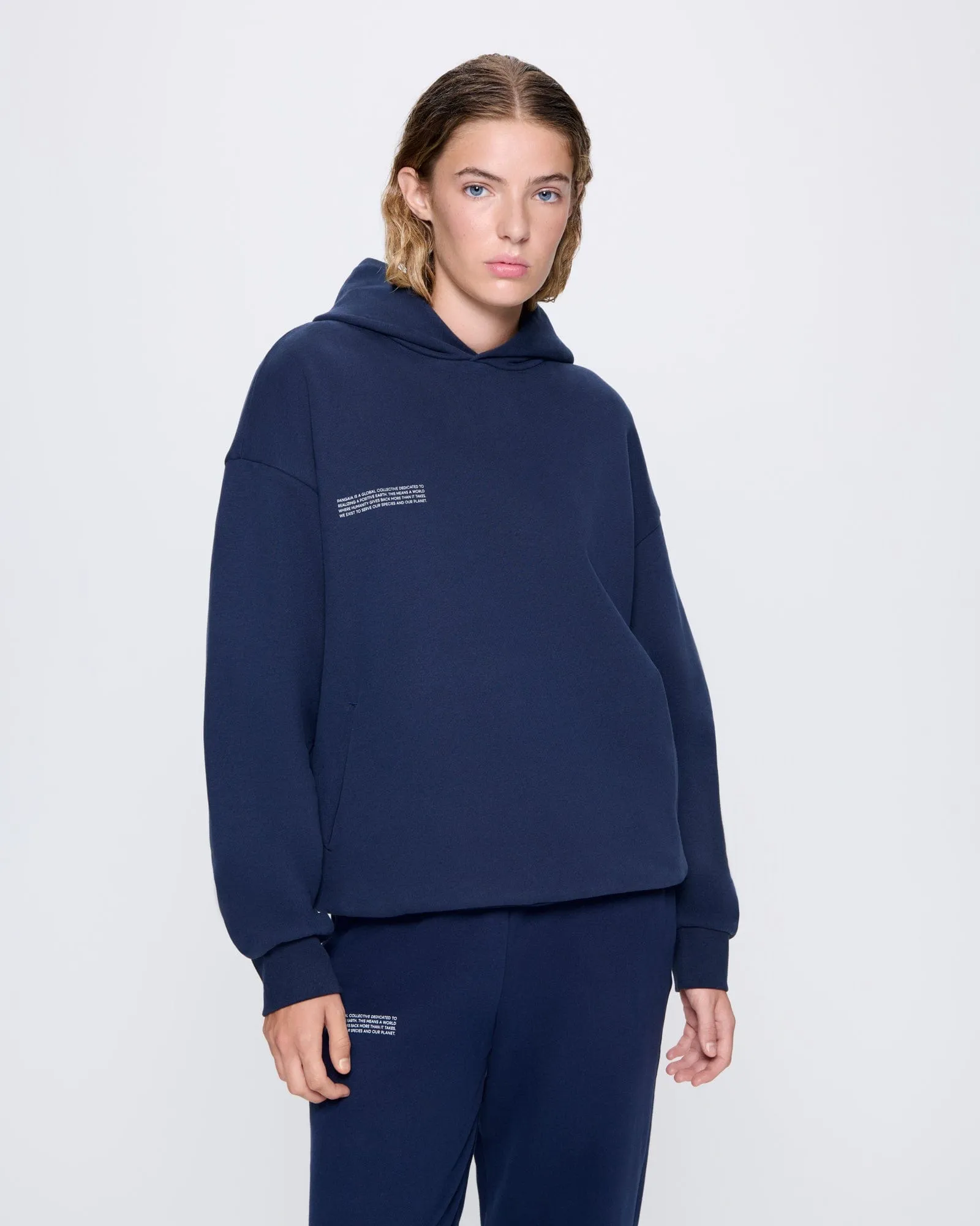 Womens 365 Midweight Hoodie—navy sold by Pangaia