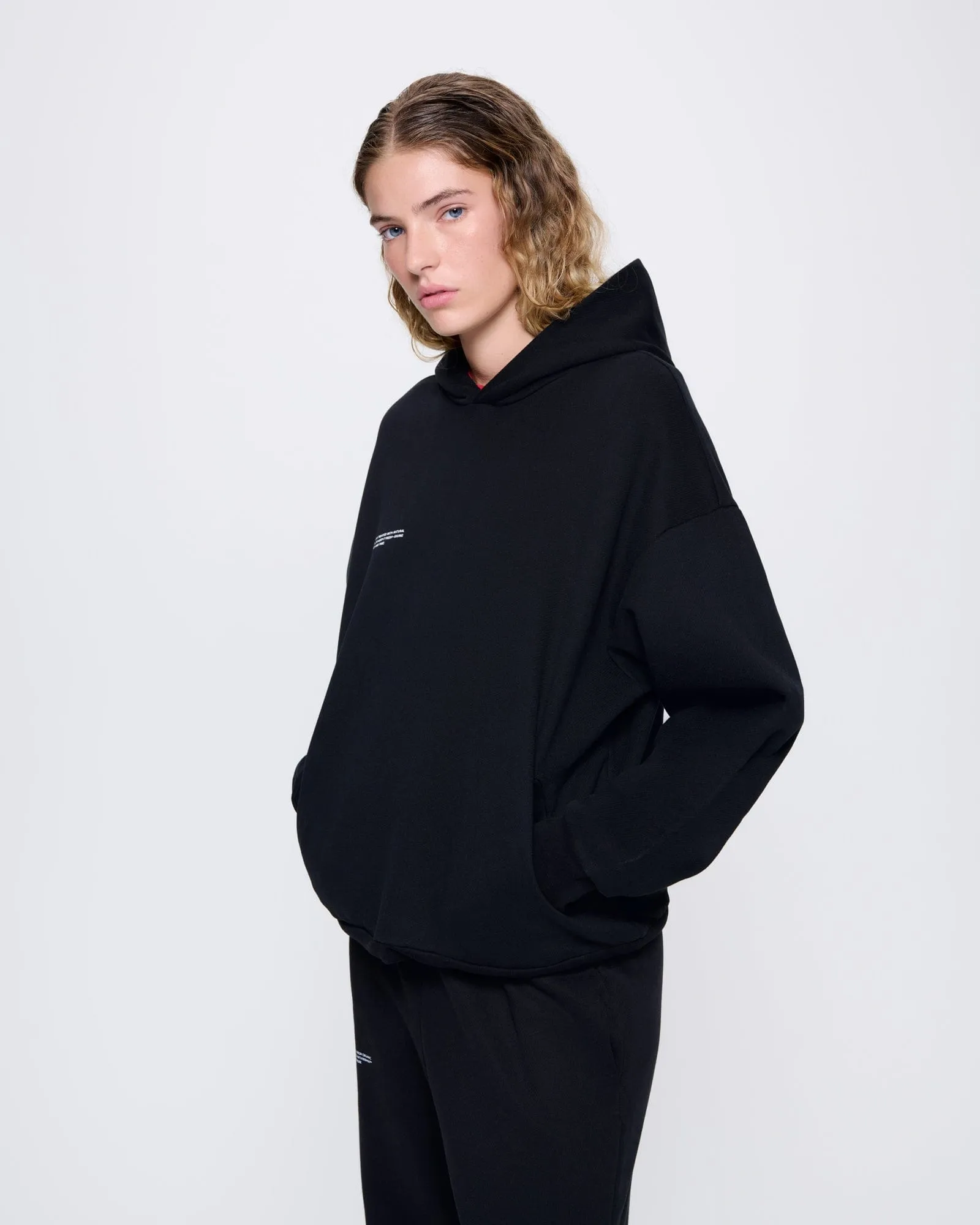 Womens 365 Midweight Hoodie—black sold by Pangaia