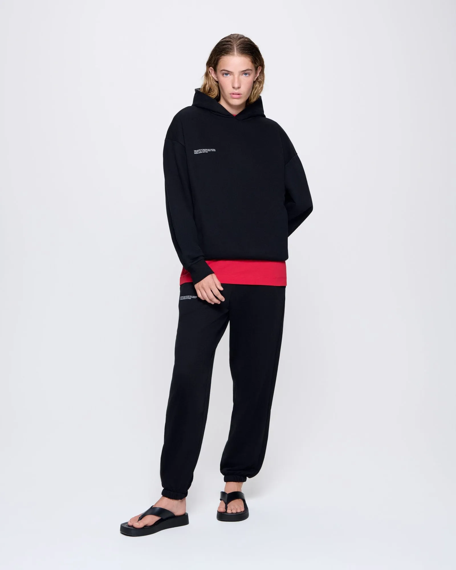 Womens 365 Midweight Hoodie—black sold by Pangaia product image thumbnail 3
