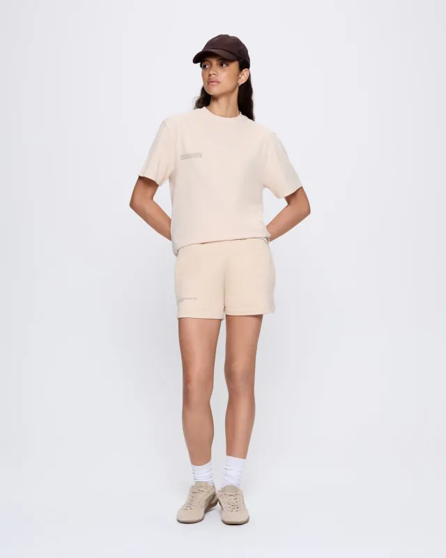 Womens 365 Midweight Shorts—sand sold by Pangaia