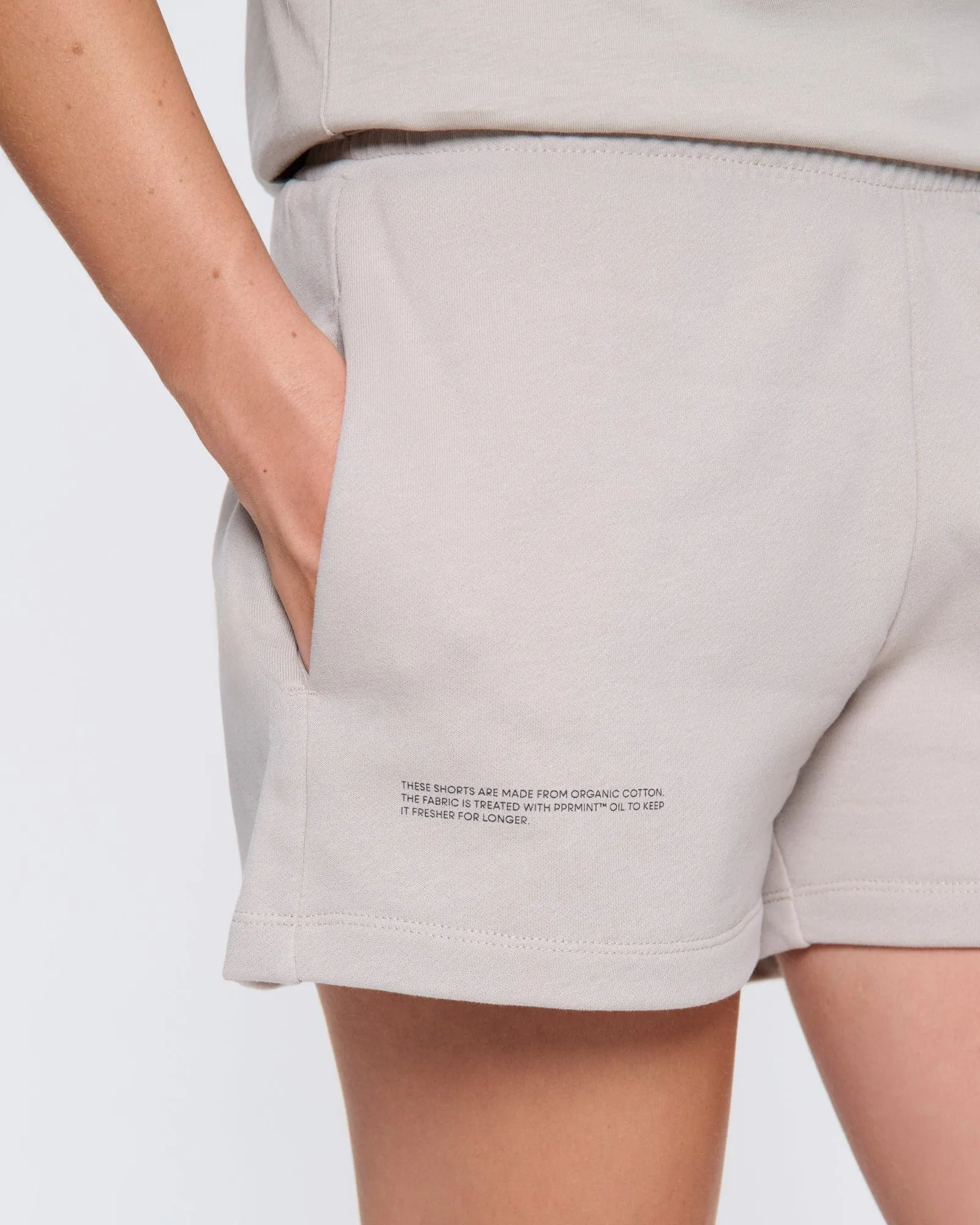 Womens 365 Midweight Shorts—stone sold by Pangaia product image thumbnail 5