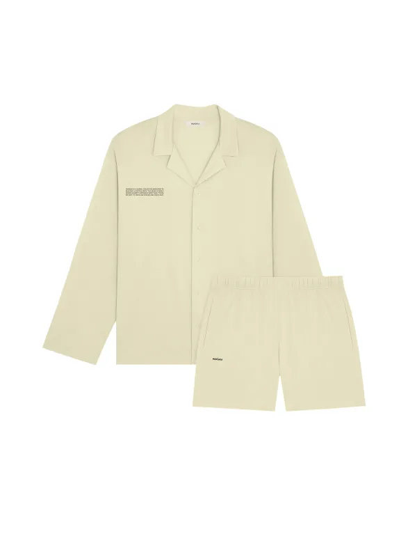 Mens 365 Lightweight Short Pyjama Shorts Set —maitake beige sold by Pangaia