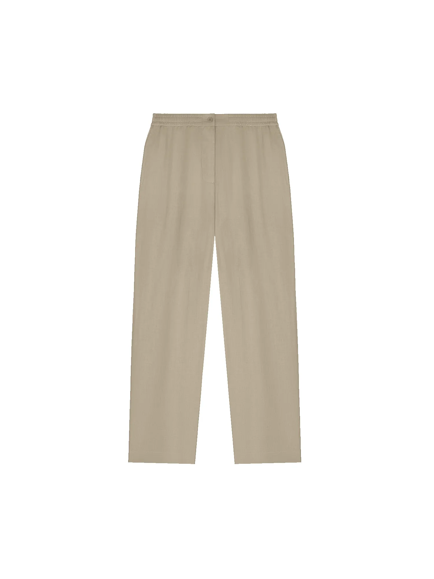 Womens DNA Linen Trousers—cliff beige sold by Pangaia