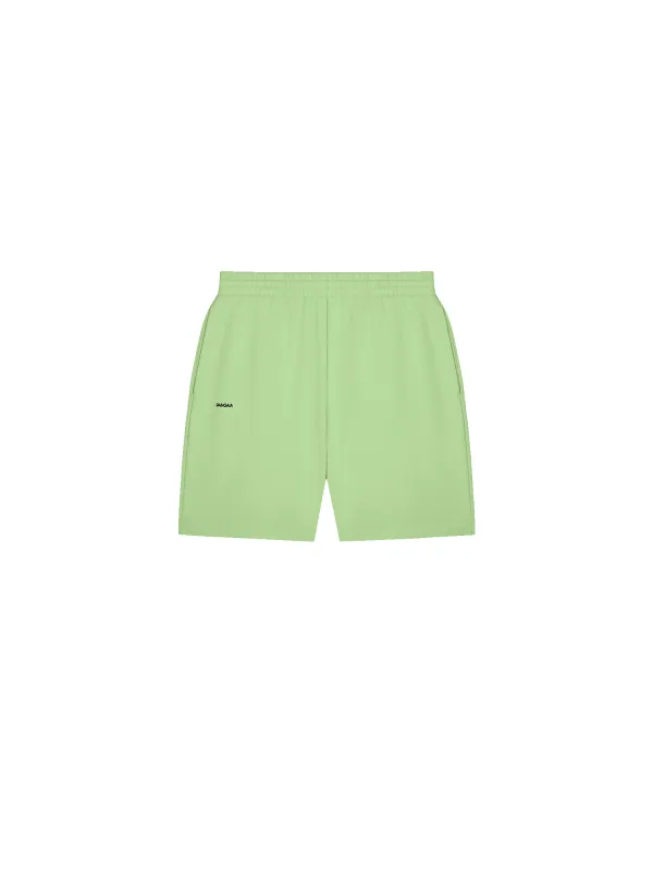 Mens 365 Midweight Mid Length Shorts—fennel green sold by Pangaia