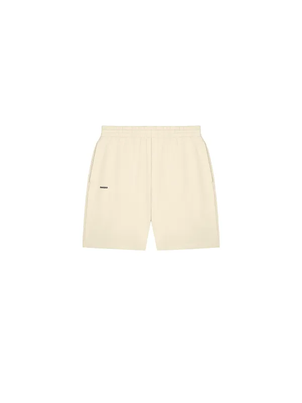 Mens 365 Midweight Mid Length Shorts—travertine beige sold by Pangaia