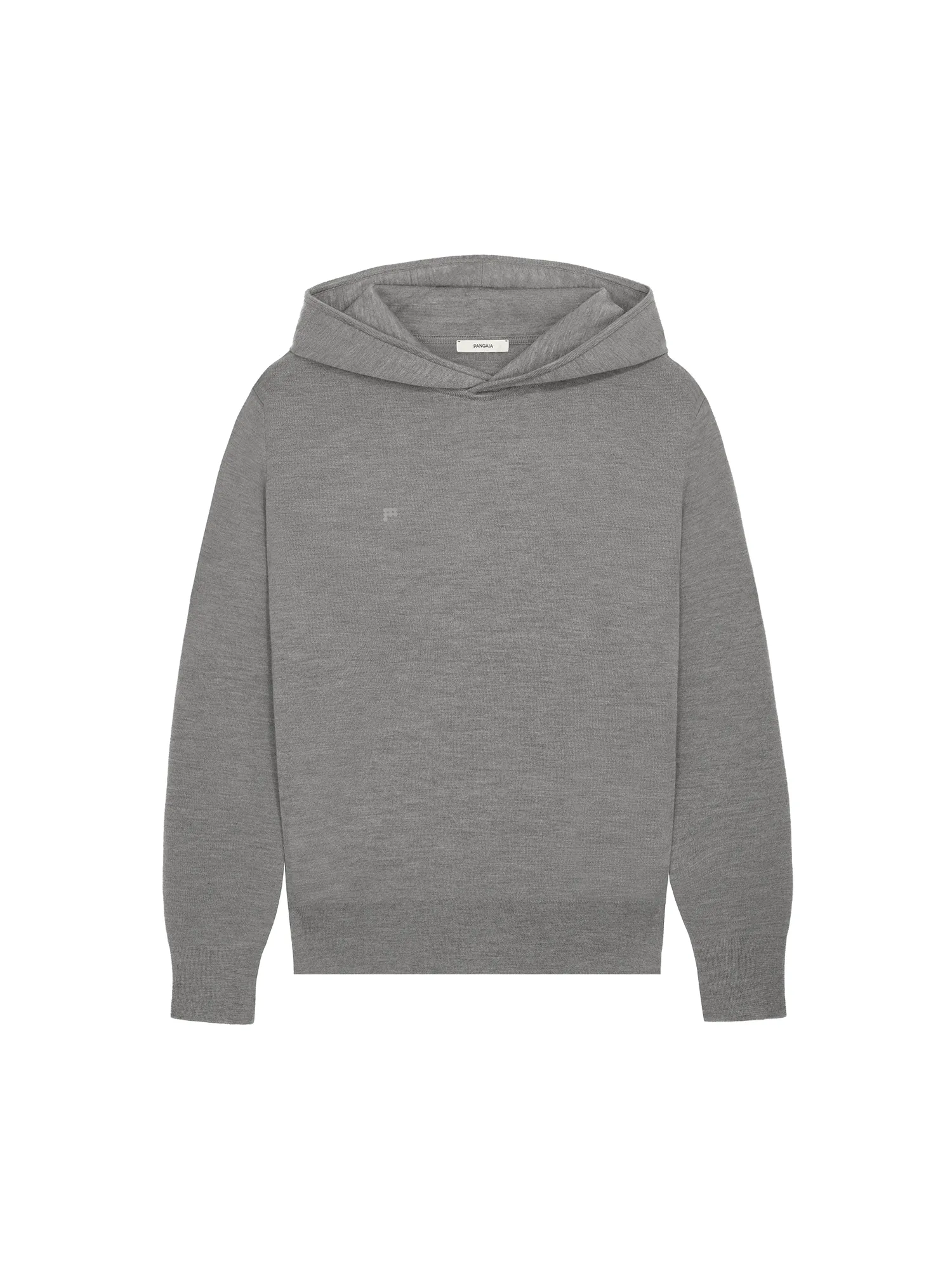 Womens Regenerative Merino Wool Hoodie—grey marl sold by Pangaia