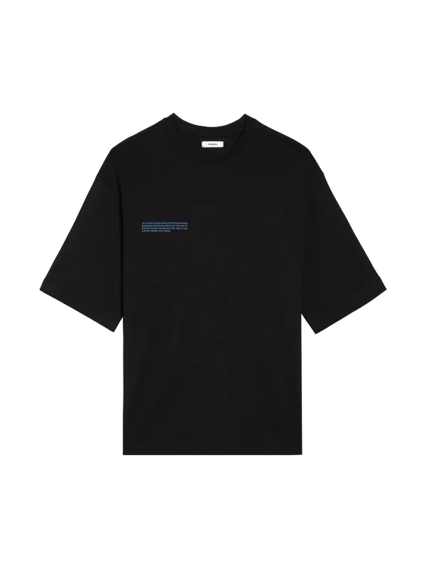Mens In Conversion Cotton Boxy T-shirt—black sold by Pangaia