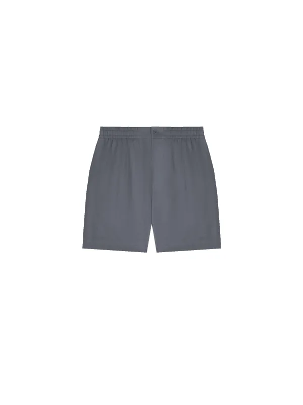 Archive Mens DNA Linen Mid Length Shorts—atmosphere grey sold by Pangaia