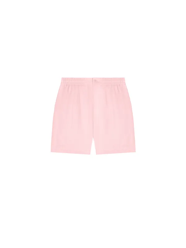 Mens Aloe Linen Mid Length Shorts—magnolia pink sold by Pangaia