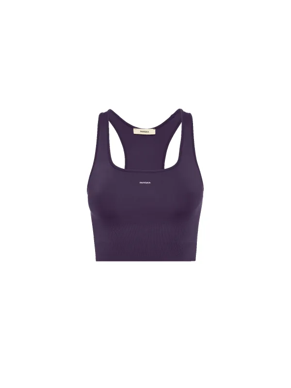 Womens Plant-Stretch Compressive Sports Bra—Blackberry Purple sold by Pangaia