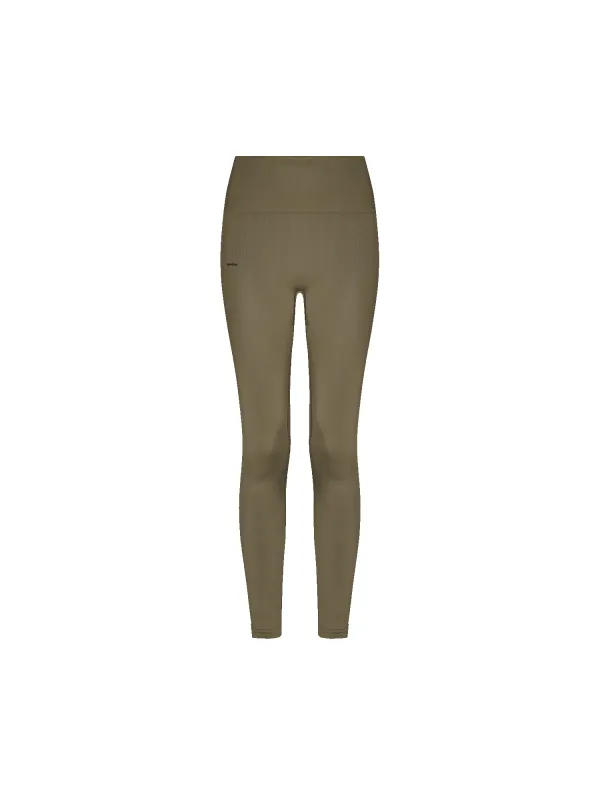 Womens Plant-Stretch Compressive Leggings—soil brown sold by Pangaia