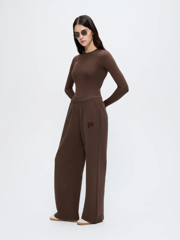 Womens Straight Leg Track Pants—Mahogany Brown sold by Pangaia