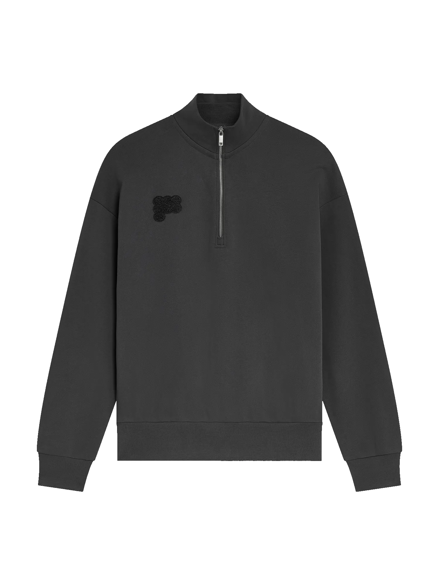Womens Half Zip Sweatshirt—Smoked Black sold by Pangaia product image thumbnail 2