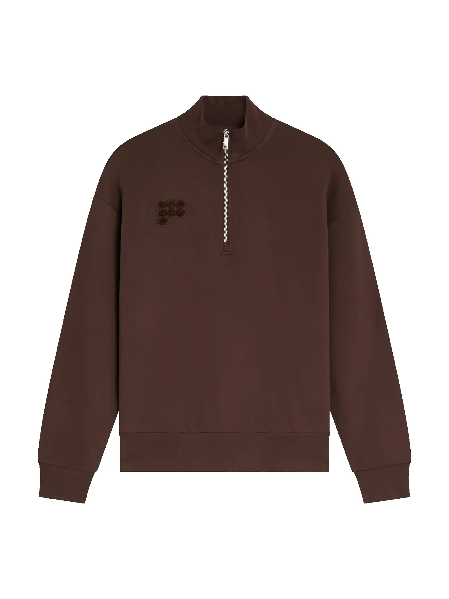 Womens Half Zip Sweatshirt—Mahogany Brown sold by Pangaia product image thumbnail 2