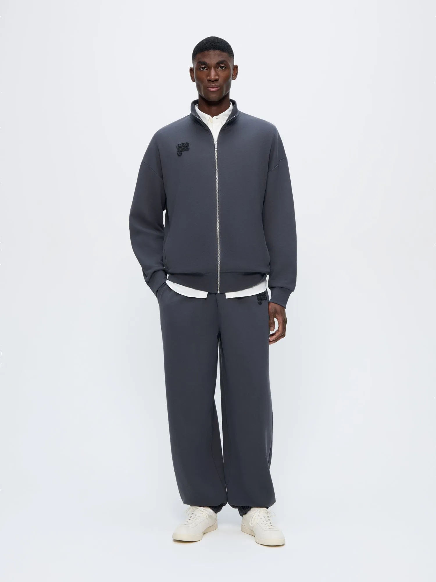 Mens Zip Up Sweatshirt—Smoked Black sold by Pangaia product image thumbnail 5